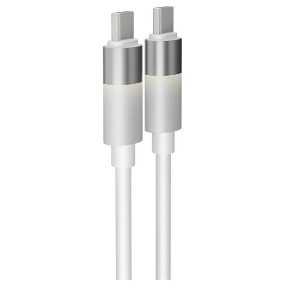 AVAX CB317 GLOWY 60W USB-C gyorstöltő kábel, fehér - 2m