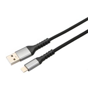   AVAX Steely USB-A - Lightning gyorstöltő kábel, 1.5m, 20 W, acélszürke - CB401G