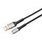 AVAX Steely USB-A - Lightning gyorstöltő kábel, 1.5m, 20 W, acélszürke - CB401G