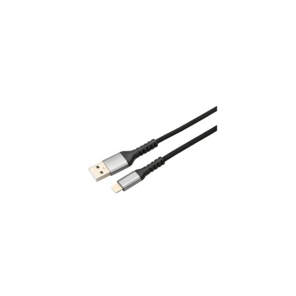 AVAX Steely USB-A - Lightning gyorstöltő kábel, 1.5m, 20 W, acélszürke - CB401G