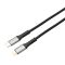 AVAX Steely USB Type-C - Lightning gyorstöltő kábel, 1.5m, 27W, acélszürke - CB402G