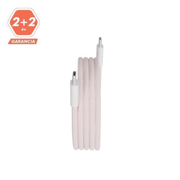 AVAX CB610P MAGNETY 100W USB C mágneses gyorstöltő kábel, fonott, rózsaszín - 1m