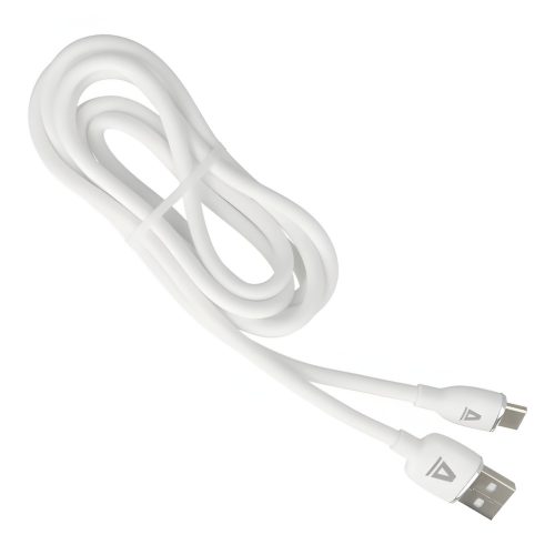 AVAX Creamy+ USB-A - USB Type-C gyorstöltő kábel 1.5 m, 2.4A, fehér-ezüst - CB621