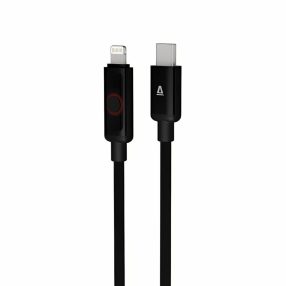 AVAX CB650 PULSEY 27W USB-C – Lightning gyorstöltő kábel fonott kivitelben, szürke színben, 0.5m hosszúságban