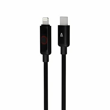   AVAX CB651 PULSEY USB-C - Lightning gyorstöltő kábel, 27W, fonott, 1.0m, szürke