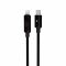 AVAX CB651 PULSEY USB-C - Lightning gyorstöltő kábel, 27W, fonott, 1.0m, szürke