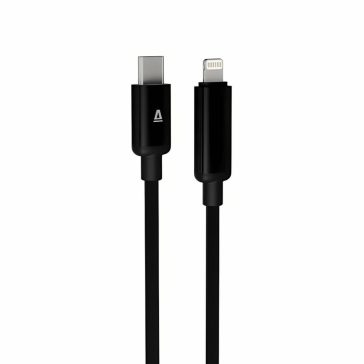   AVAX CB651 PULSEY USB-C - Lightning gyorstöltő kábel, 27W, fonott, 1.0m, szürke