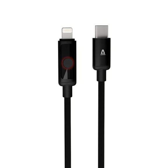 AVAX CB651 PULSEY USB-C - Lightning gyorstöltő kábel, 27W, fonott, 1.0m, szürke