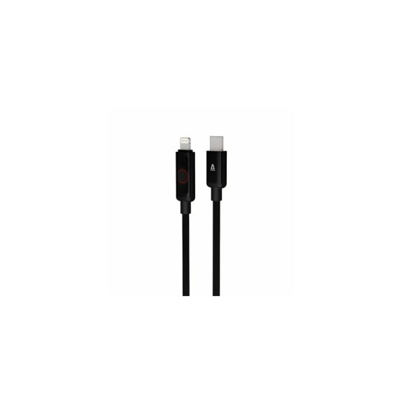 AVAX CB651 PULSEY USB-C - Lightning gyorstöltő kábel, 27W, fonott, 1.0m, szürke