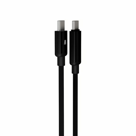 AVAX CB653 PULSEY 60W USB-C - USB-C gyorstöltő kábel fonott kivitelben, szürke színben, 0.5m hosszúságban