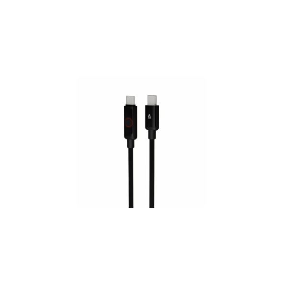 AVAX CB653 PULSEY 60W USB-C - USB-C gyorstöltő kábel fonott kivitelben, szürke színben, 0.5m hosszúságban