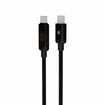 AVAX CB654 PULSEY 60W USB-C - USB-C gyorstöltő kábel fonott kivitelben, szürke színben, 1.0m hosszúságban