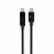 AVAX CB654 PULSEY 60W USB-C - USB-C gyorstöltő kábel fonott kivitelben, szürke színben, 1.0m hosszúságban