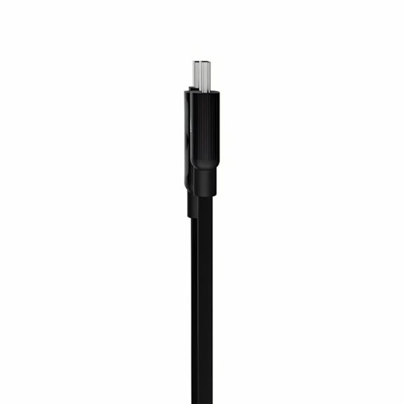 AVAX CB654 PULSEY 60W USB-C - USB-C gyorstöltő kábel fonott kivitelben, szürke színben, 1.0m hosszúságban