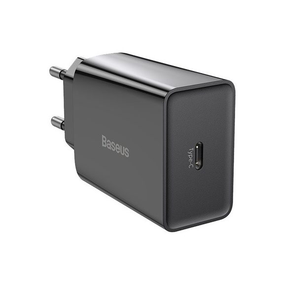 Baseus Speed Mini hálózati gyorstöltő 20W, USB Type-C, fekete