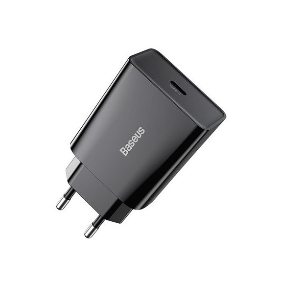 Baseus Speed Mini hálózati gyorstöltő 20W, USB Type-C, fekete