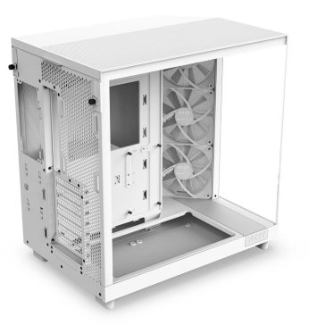   NZXT H6 Flow ATX miditorony számítógépház, matt fehér - CC-H61FW-01