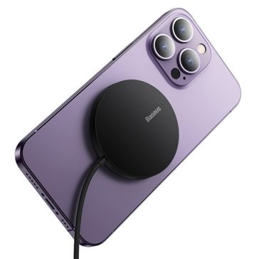   Baseus Simple Mini3 Magnetic vezeték nélküli töltő 15W, fekete