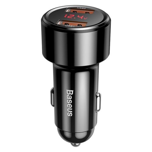 Baseus Magic autós gyorstöltő 45W, 2×USB Type-A, fekete