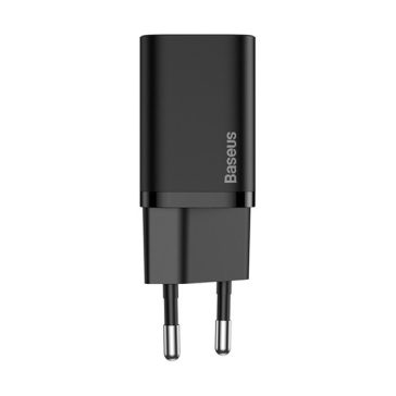   Baseus Super Si hálózati gyorstöltő 25W, USB Type-C, fekete