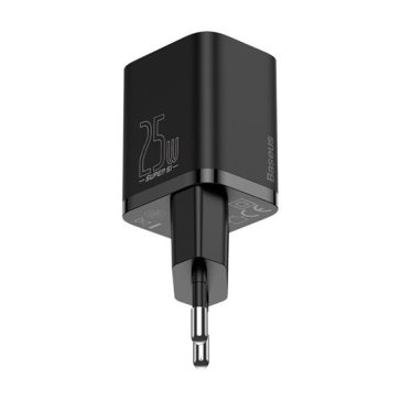   Baseus Super Si hálózati gyorstöltő 25W, USB Type-C, fekete