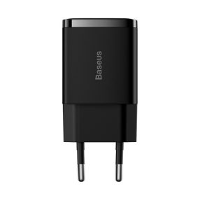   Baseus Compact hálózati töltő 10.5W, 2×USB Type-A, fekete