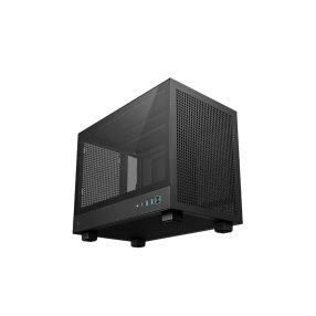 DeepCool CH160 mini-ITX ház fekete színben, oldalsó edzett üvegpanellel