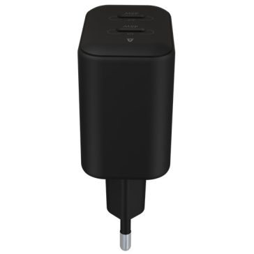   AVAX CH602B SPEEDY+ 2x Type C  (PD) 45W gyors hálózati töltő, fekete