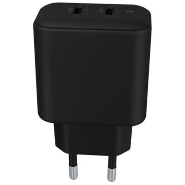   AVAX CH602B SPEEDY+ 2x Type C  (PD) 45W gyors hálózati töltő, fekete