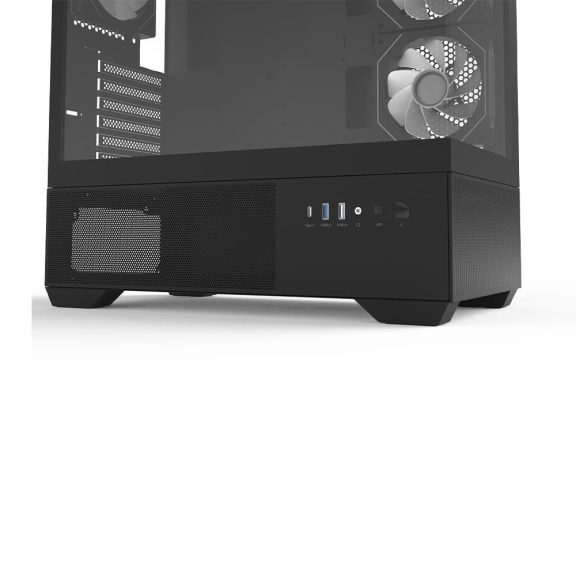 Zalman Chronix V2 Black ATX miditorony számítógépház, panoráma edzett üveg, 3 db ARGB ventilátor, fekete