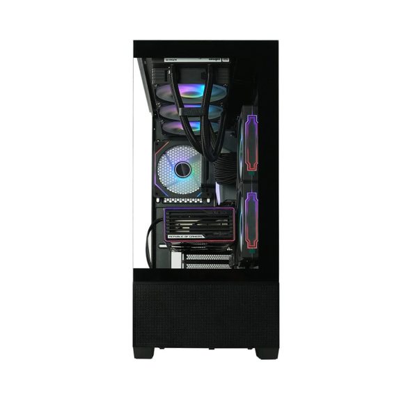 Zalman Chronix V2 Black ATX miditorony számítógépház, panoráma edzett üveg, 3 db ARGB ventilátor, fekete