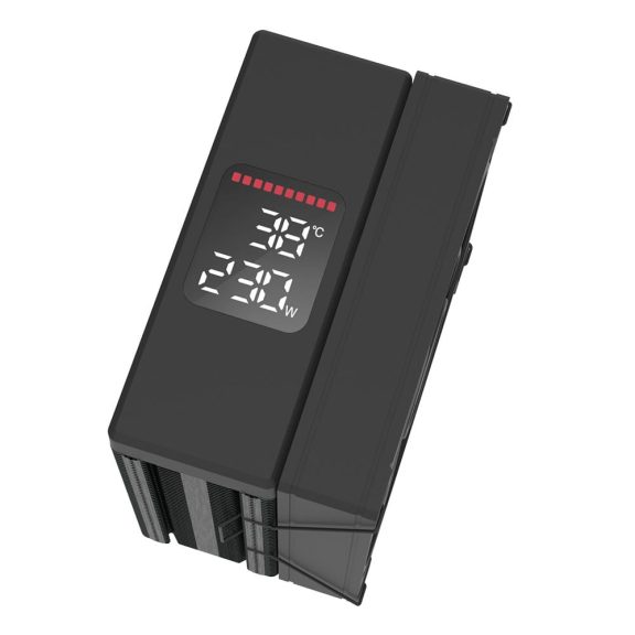 Zalman CNPS9X ECO DS CPU-hűtő kijelzős felső fedlappal és 120 mm-es PWM ventilátorral.