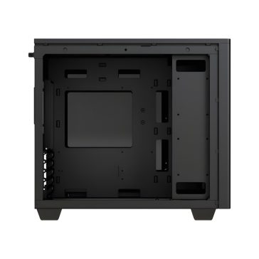 FSP CST360 fekete M-ATX számítógépház hálós előlappal és edzett üveg oldallappal