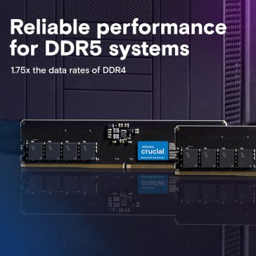 Crucial 32GB (2x16GB) DDR5-5600 UDIMM asztali memória készlet