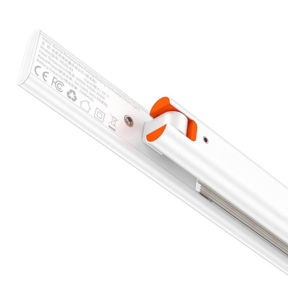 Baseus Smart Eye DGZG-02 fehér, összecsukható és újratölthető asztali lámpa automatikus fényerőszabályzással.