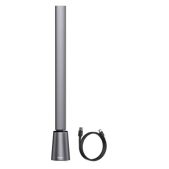 Baseus Smart Eye DGZG-0G fehér, összecsukható és újratölthető asztali lámpa automatikus fényerőszabályzással.