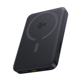  Baseus EnerFill FM12 Qi2 Magnetic vezeték nélküli gyorstöltő powerbank 10000 mAh, 22.5W, fekete + USB Type-C, 30cm kábel