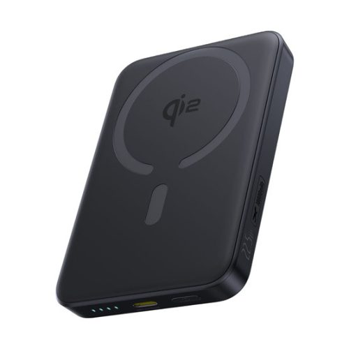Baseus EnerFill FM12 Qi2 Magnetic vezeték nélküli gyorstöltő powerbank 10000 mAh, 22.5W, fekete + USB Type-C, 30cm kábel