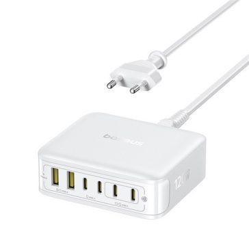   Baseus EnerFill FH21 töltőállomás 120W, 2×USB Type-A + 4×USB Type-C, fehér