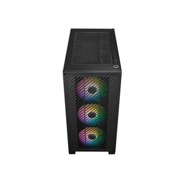 Cooler Master Elite 301 fekete mini torony pc ház három ARGB ventilátorral