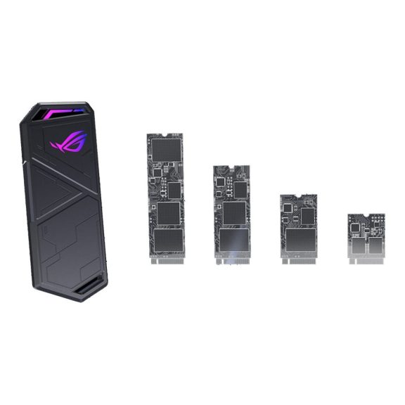 Asus ROG Strix Arion Lite M.2 NVMe SSD ház, USB-C, alumínium, Aura Sync világítással