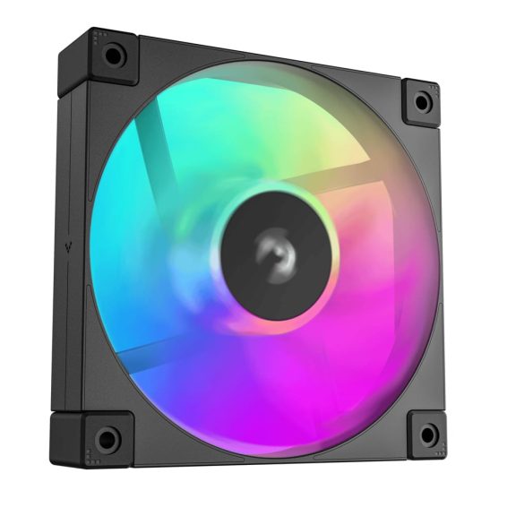 DeepCool FD12 ARGB 120mm PWM házventilátor fekete színben, Gen 2 ARGB világítással