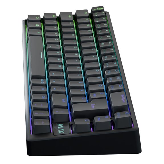 AVAX GM01 65% RGB mechanikus vezetékes billentyűzet Outemu piros switch