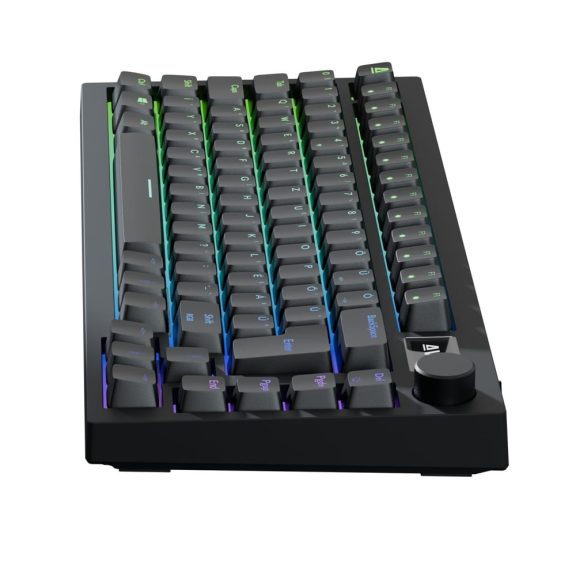 AVAX GM02 75% gasket RGB mechanikus billentyűzet Outemu barna kapcsolókkal, magyar kiosztással.