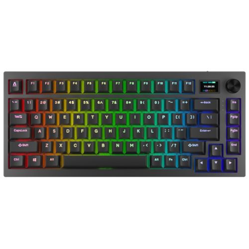 AVAX GM02 PRO 75% Gasket RGB tri-mode mechanikus billentyűzet Gateron piros switch, magyar kiosztás
