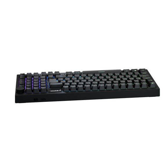 AVAX GM02 75% Gasket RGB mechanikus vezetékes billentyűzet Outemu silent white switch, magyar kiosztás