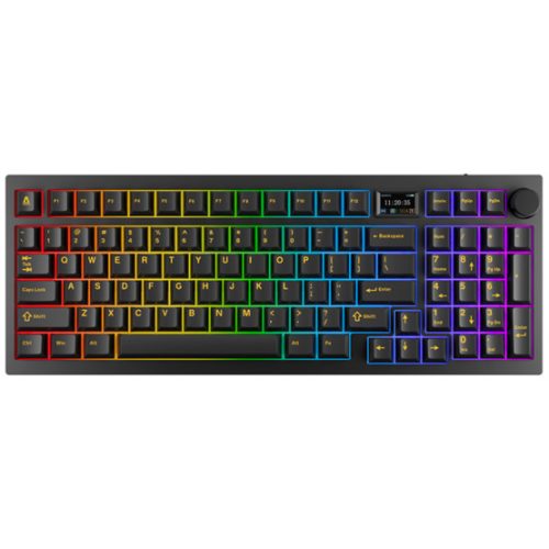 AVAX GM03 PRO 98% Gasket RGB tri-mode mechanikus billentyűzet Gateron piros switch, magyar kiosztás
