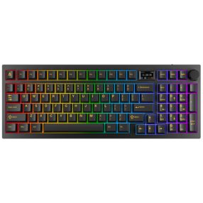   AVAX GM03 PRO 98% Gasket RGB tri-mode mechanikus billentyűzet Gateron sárga switch, magyar kiosztás