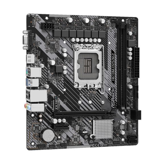 ASRock H610M-HVS/M.2 R2.0 alaplap, LGA1700, DDR4, PCIe 4.0, Gigabit LAN, Micro-ATX
