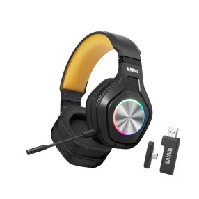 Marvo HG9084W Pulz 80W vezeték nélküli gamer headset Bluetooth 5.3 és 2.4G kapcsolattal, RGB világítással
